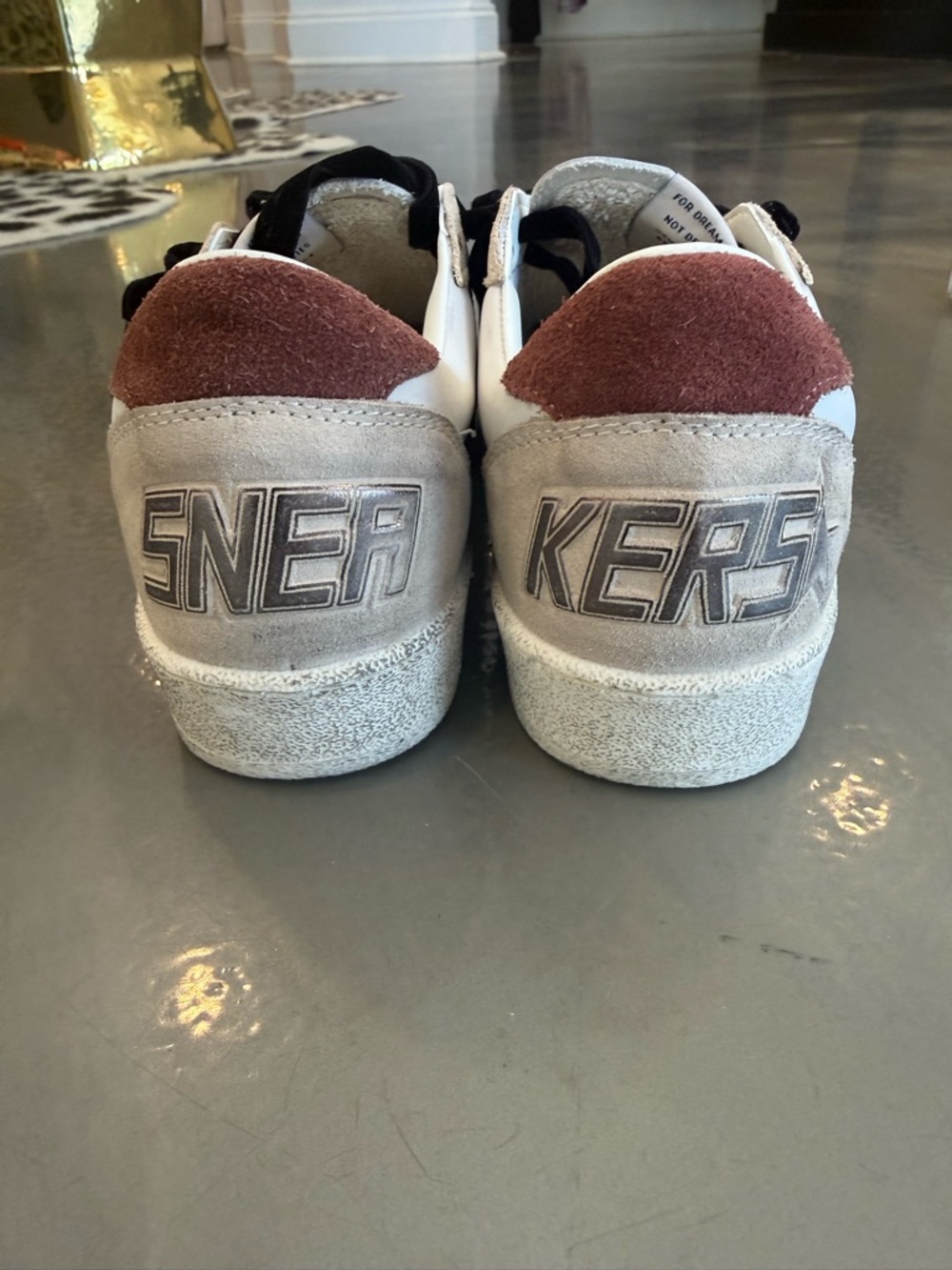 Golden Goose white beige platinum red Box Label - Picture 3 of 6